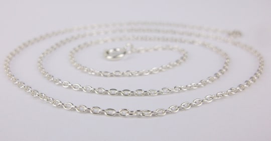 New Sterling Silver Chain Necklace 18"