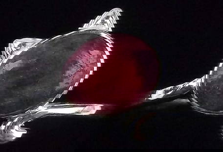 New Sterling Silver 1ct Ruby Cat Ring 8.5: Solid Sterling Silver Guaranteed, in Brand New Never Worn Condition.