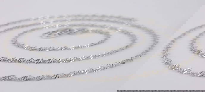New Italian Sterling Silver Chain Necklace 18": Solid Sterling Silver Guaranteed, in Brand New Never Worn Condition.