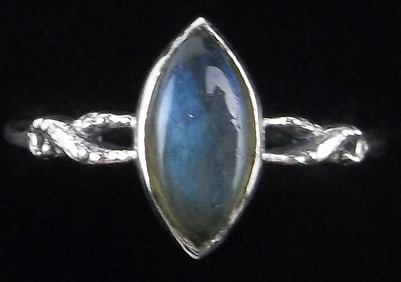 New Sterling Silver Labradorite Ring 8