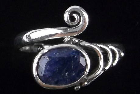 New Bali Sterling Silver 1ct Sapphire Ring Adjustable 6-9: Solid Sterling Silver Guaranteed, in Brand New Never Worn Condition.