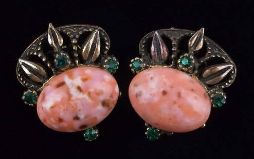 Stunning Vintage 1960s MOD Rhinestone Earrings: excellent condition