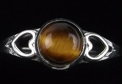 New Sterling Silver Tigers Eye Ring 8