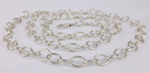 New Vintage Heavy Sterling Silver Chain Necklace 24": Solid Sterling Silver Guaranteed, in Brand New Never Worn Condition.