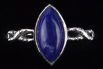 New Sterling Silver Lapis Lazuli Ring 6