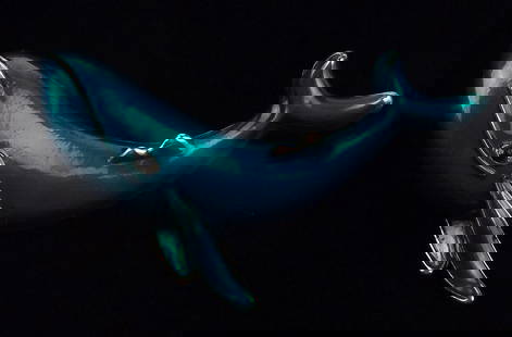Mint Enameled Rhinestone Blue Whale Brooch: Mint Condition, In Like New Condition, Perfect