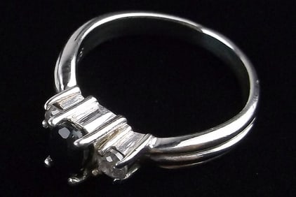 Mint Thick Sterling Silver Sapphire Ring 6