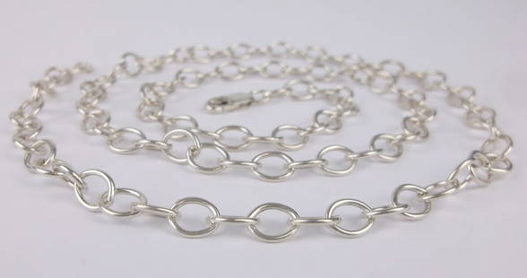 New Vintage Heavy Sterling Silver Chain Necklace 24": Solid Sterling Silver Guaranteed, in Brand New Never Worn Condition.
