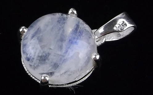 New Sterling Silver Moonstone Pendant: Solid Sterling Silver Guaranteed, in Brand New Never Worn Condition.