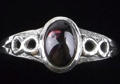New Sterling Silver Amethyst Ring 7.5