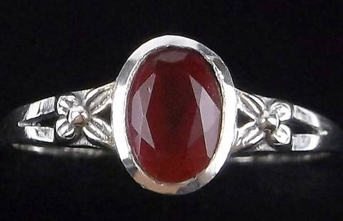 New Sterling Silver Red Chalcedony Ring 7: Solid Sterling Silver Guaranteed, in Brand New Never Worn Condition.