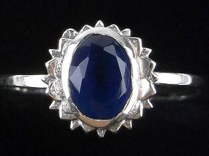 New Sterling Silver Blue Chalcedony Ring 7: Solid Sterling Silver Guaranteed, in Brand New Never Worn Condition.