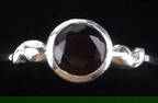 New Sterling Silver Garnet Ring 6.5