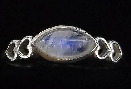 New Sterling Silver Moonstone Ring 6: Solid Sterling Silver Guaranteed, in Brand New Never Worn Condition.
