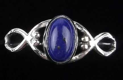 New Sterling Silver Lapis Ring 6.5