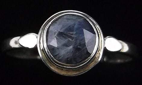 New Sterling Silver 1ct Sapphire Ring 9