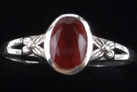 New Sterling Silver Red Chalcedony Ring 8: Solid Sterling Silver Guaranteed, in Brand New Never Worn Condition.