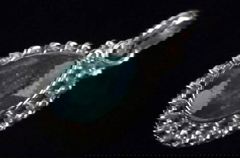 New Bali Sterling Silver 3ct Emerald Pendant: Solid Sterling Silver Guaranteed, in Brand New Never Worn Condition.