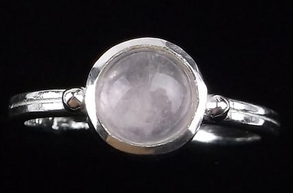 New Thick Sterling Silver Moonstone Ring 7.5