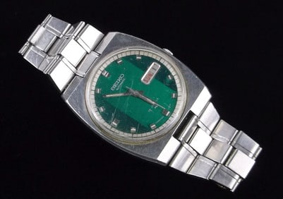 Vintage Seiko Automatic Mens Wristwatch Works Great Gorgeous