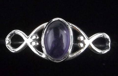 New Sterling Silver Amethyst Ring 8: Solid Sterling Silver Guaranteed, in Brand New Never Worn Condition.