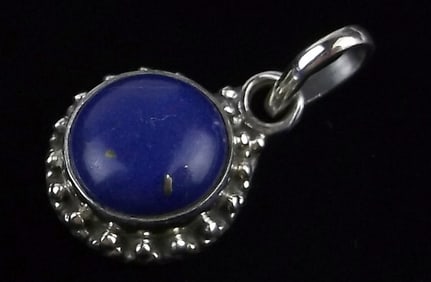 New Bali Sterling Silver Lapis Lazuli Pendant