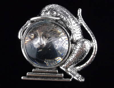 Mint Big Cat In Fish Bowl Brooch: Mint Condition, In Like New Condition, Perfect