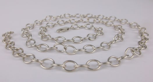New Vintage Heavy Sterling Silver Chain Necklace 24"