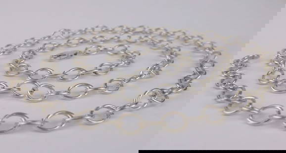 New Vintage Heavy Sterling Silver Chain Necklace 24": Solid Sterling Silver Guaranteed, in Brand New Never Worn Condition.
