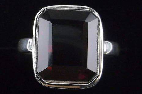 New Sterling Silver 5ct Garnet Ring 7: Solid Sterling Silver Guaranteed, in Brand New Never Worn Condition.