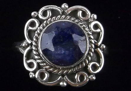 New Bali Sterling Silver 1.25ct Sapphire Ring 7: Solid Sterling Silver Guaranteed, in Brand New Never Worn Condition.