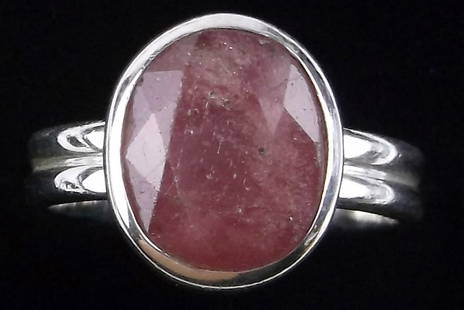 New Thick Sterling Silver 4ct Ruby Ring 7.5: Solid Sterling Silver Guaranteed, in Brand New Never Worn Condition.
