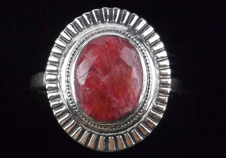 New Bali Sterling Silver 2ct Ruby Sun Ring 7.5: Solid Sterling Silver Guaranteed, in Brand New Never Worn Condition.