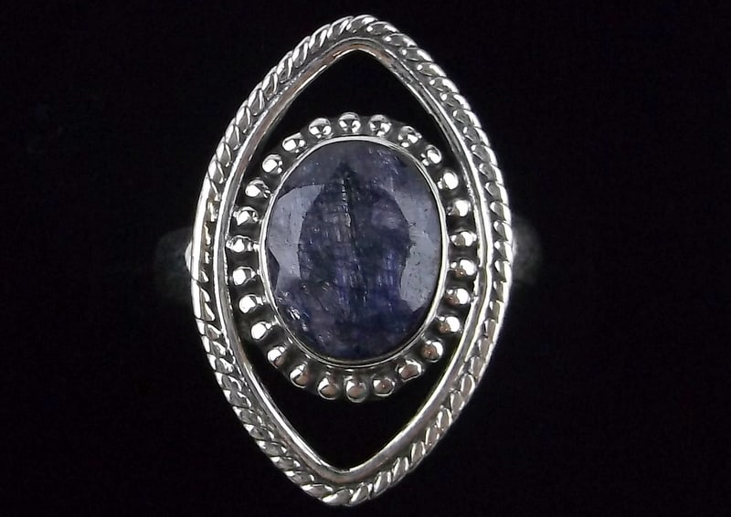 New Bali Sterling Silver 2ct Sapphire All Seeing Eye Ring 7.5-9.5: Solid Sterling Silver Guaranteed, in Brand New Never Worn Condition.