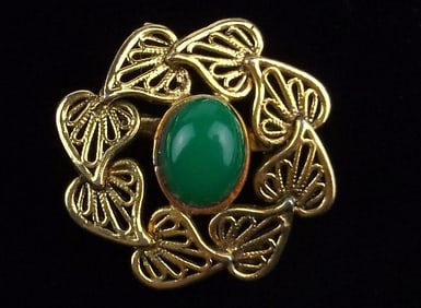 Mint Vintage 1960s Tacoa Jelly Belly Rhinestone Brooch