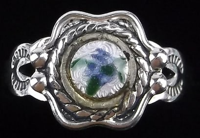 New Antique 1950s Navajo Sterling Silver Guilloche Ring 6
