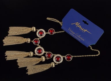 New Monet Rhinestone Necklace 20" $40
