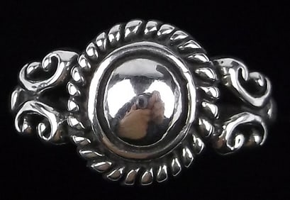 Mint Vintage Brighton Thick Sterling Silver Design Ring 7