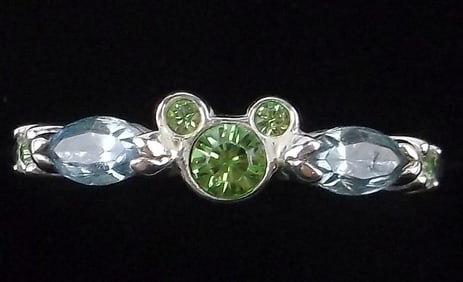 Mint Disney Sterling Silver Mickey Mouse Gemstone Ring 6