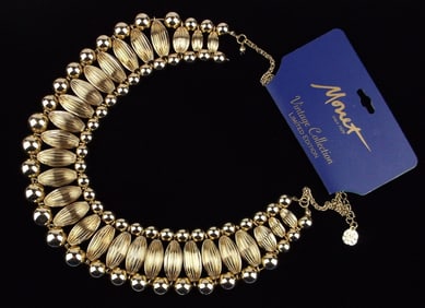 New Big Monet Gold Tone Necklace 20" $40