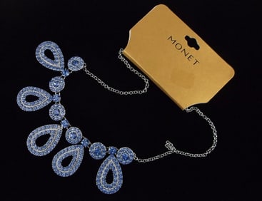 New Monet Rhinestone Necklace 20" $36