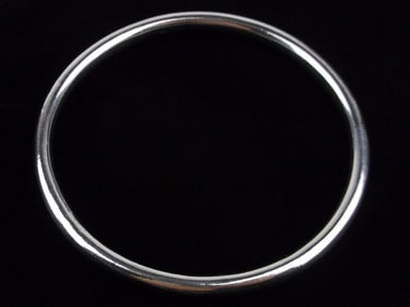 Stunning Vintage Sterling Silver Bangle Bracelet 8"