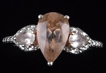 Stunning Gold Over Sterling Silver Cocktail Ring 7