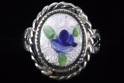 New Antique 1950s Navajo Sterling Silver Guilloche Ring 4