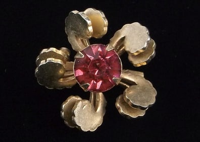 Mint Vintage 1960s Atomic Rhinestone Brooch