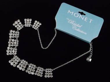 New Monet Rhinestone Necklace 20" $36