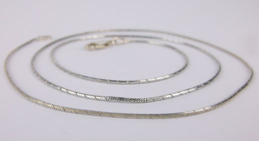 Mint Vintage Italian Sterling Silver Chain Necklace 20"