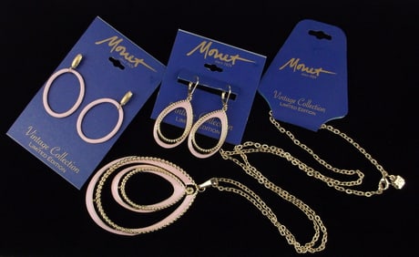 New Monet Necklace Earrings Sets Lot 32" $64
