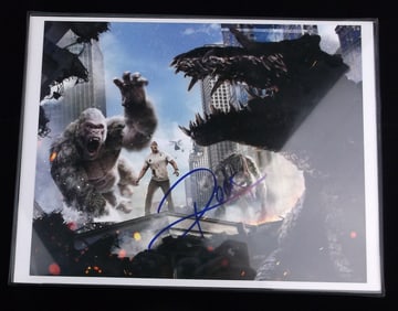 Authentic The Rock Celebrity Movie Event Autograph Photo
