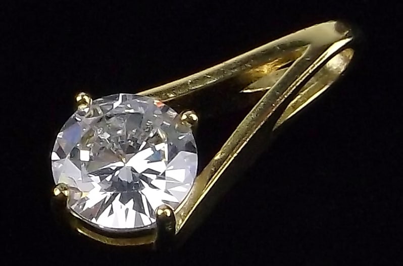 Mint Gold Over Sterling Silver Drop Pendant: Guaranteed Solid 925 Sterling Silver, in Excellent Condition